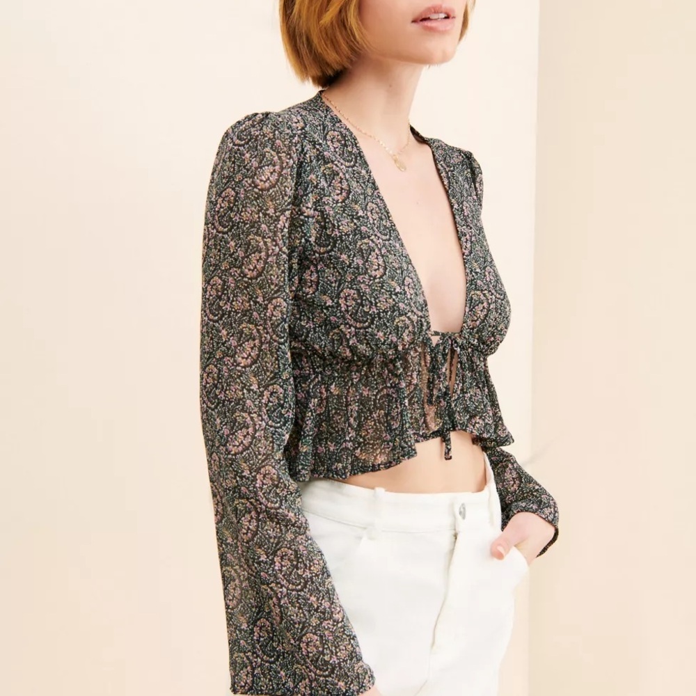 Dress Forum Black Floral Blouse